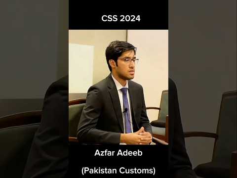 Pir Haseeb (PSP) — 1st Position Sindh, CSS 2024 | Interview Prep at Officers Academy