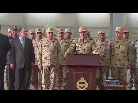 الرئيس عبد الفتاح السيسى رئيس الجمهورية القائد الأعلى للقوات المسلحة يزور إحدى القواعد الجوية بسيناء