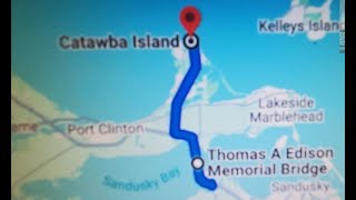 Crossing the Thomas Edison Memorial Bridge: Catawba Island, Ohio