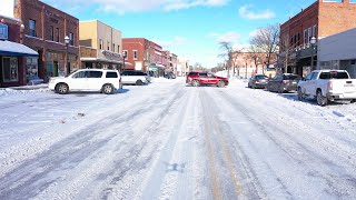Drone Video, Lapeer, Blizzard 2021