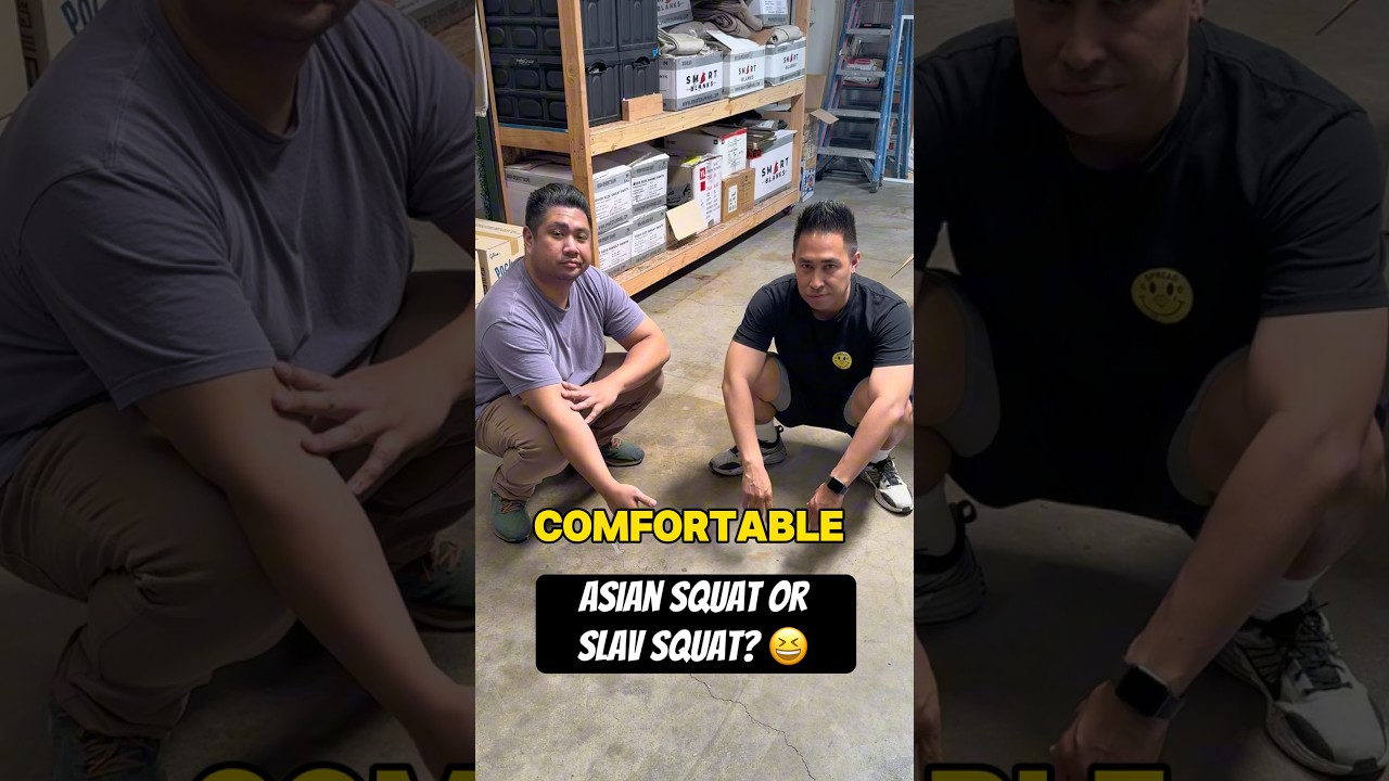 Asian squat? Filipino squat? Slav squat? We all love to squat. 😂 #funny #culturalcomedy #squats