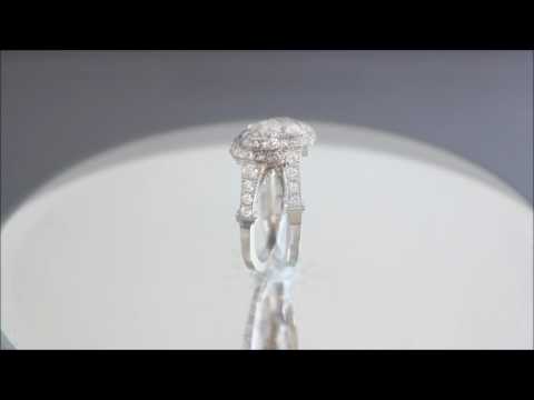 18k white gold cushion cut diamond engagement ring Tiffany Style 1.80ct F-VS2 EGL US 1031