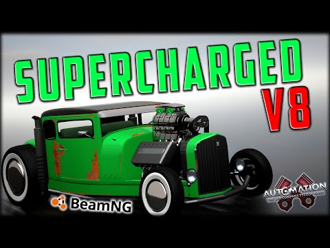 I Built A Crazy Supercharged Hot Rod!! Automation - BeamNG