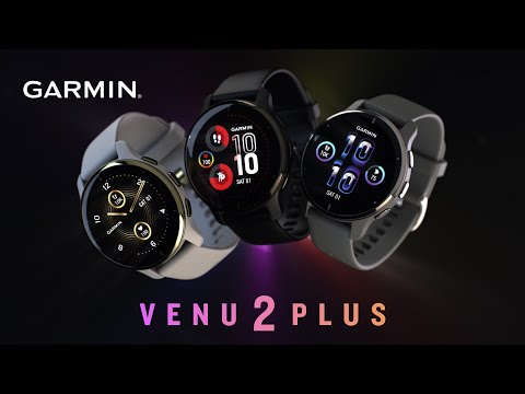 Garmin Venu 2 Plus 010-02496-50 Smartwatch Digital Dial Powder Grey Rubber Strap-1