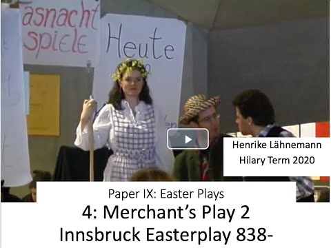 Medieval German Easterplays 4: Merchants versus Marys (ii) in the Innsbruck Easterplay