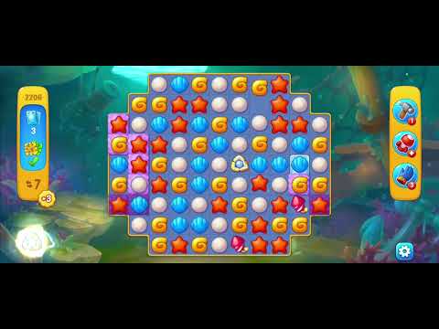 Fishdom gameplay level 2206