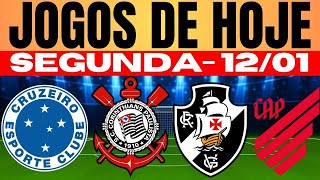 📺 IMPERDÍVEL!!! VEJA AGORA OS JOGOS DE HOJE SEGUNDA-FEIRA 12/01/2026