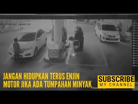 Jangan terus hidupkan enjin motor anda jika ada tumpahan minyak