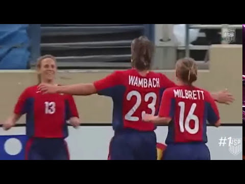 Abby Wambach 1st international goal (April 27, 2002 v FIN)