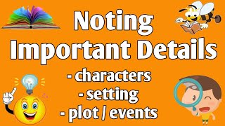 Noting Important Details in the Story (Characters, Setting, and Plot) - with Activity