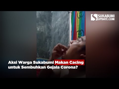 Aksi Warga Sukabumi Makan Cacing untuk Sembuhkan Gejala Corona?