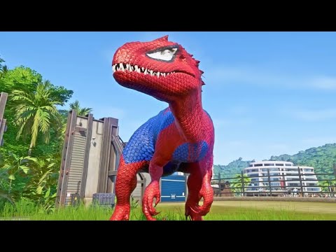 SUPERMAN T-REX DEATH FALL | Spiderman Indominus REX, Venom, Captain America, Iron Man Dino Fight