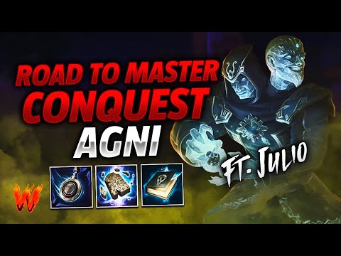 AGNI, LET'S SEE IF WE CHANGE OUR PICK, RIGHT? XD ft. Julio - Warchi - Smite Road to Master Conquest