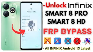 -Unlock Infinix Smart 8 Pro | Smart 8 HD FRP Bypass 2024 [Without PC] Infinix Frp Google Account ID!