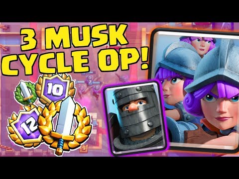 3 MUSK CYCLE = 12 WINS! | 12 Win Grand Challenge Deck | Deck Guide + Live Games | Clash Royale