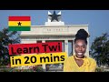 LEARN TWI IN 20 MINUTES: Basic Twi lessons for Beginners and Tourists | Akwaaba| With Adwoa Lee
