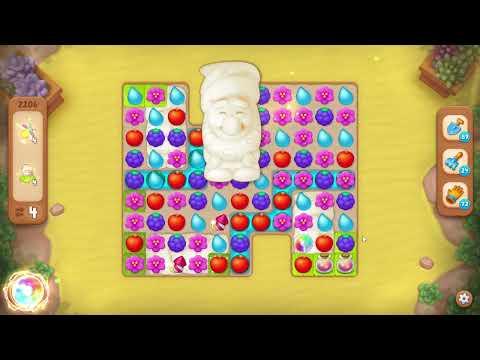 Gardenscapes 2206 Level - 16 moves - NO BooSTERS