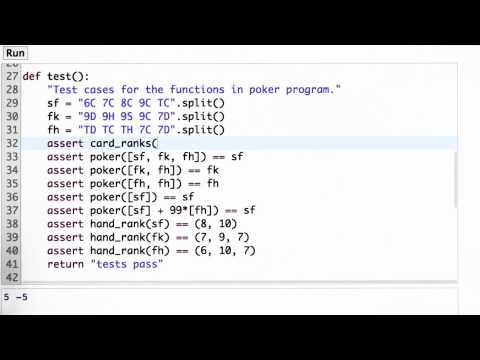 Testing Card Rank Design of Computer Programs