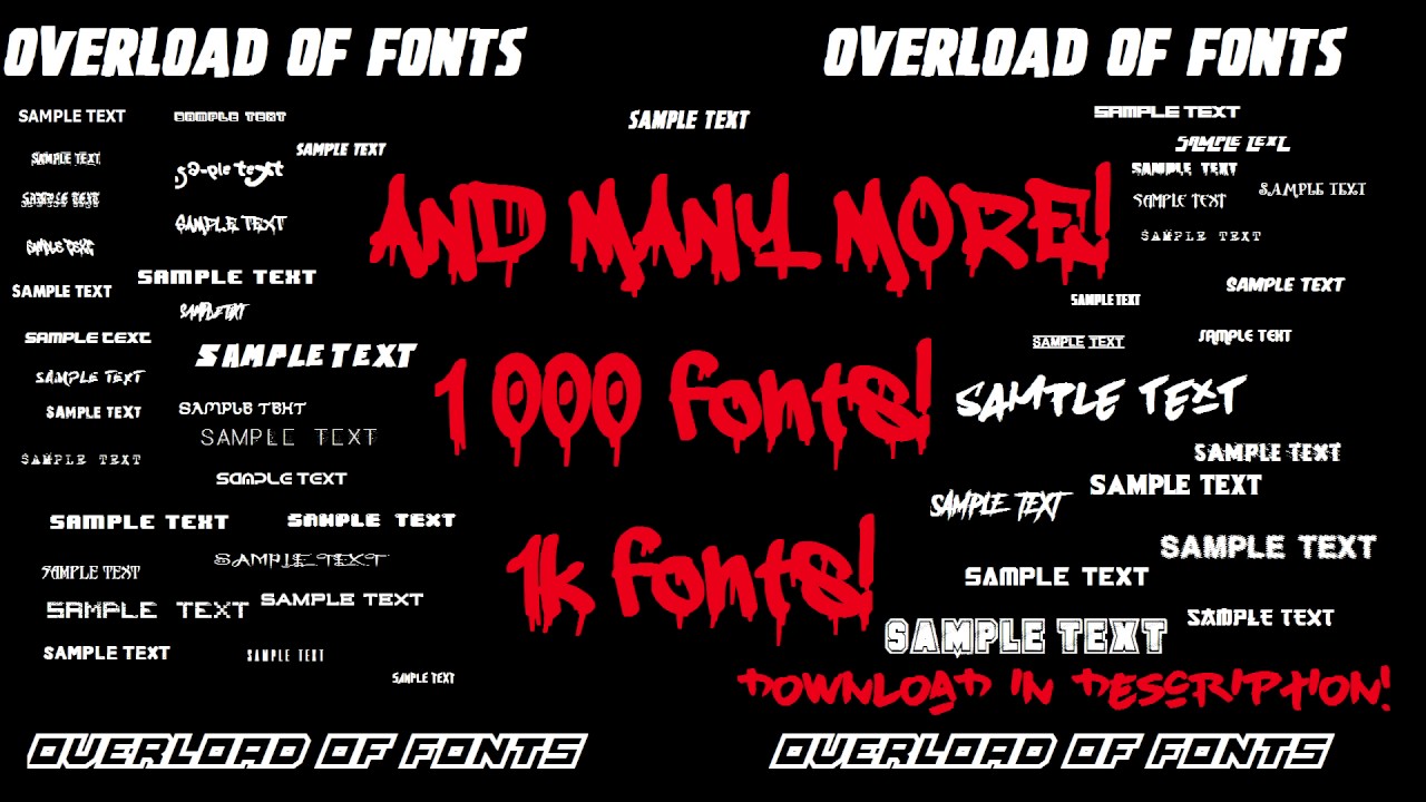 [Font pack] OVER 1K FONTS FREE DOWNLOAD! 1 000 + FONTS!