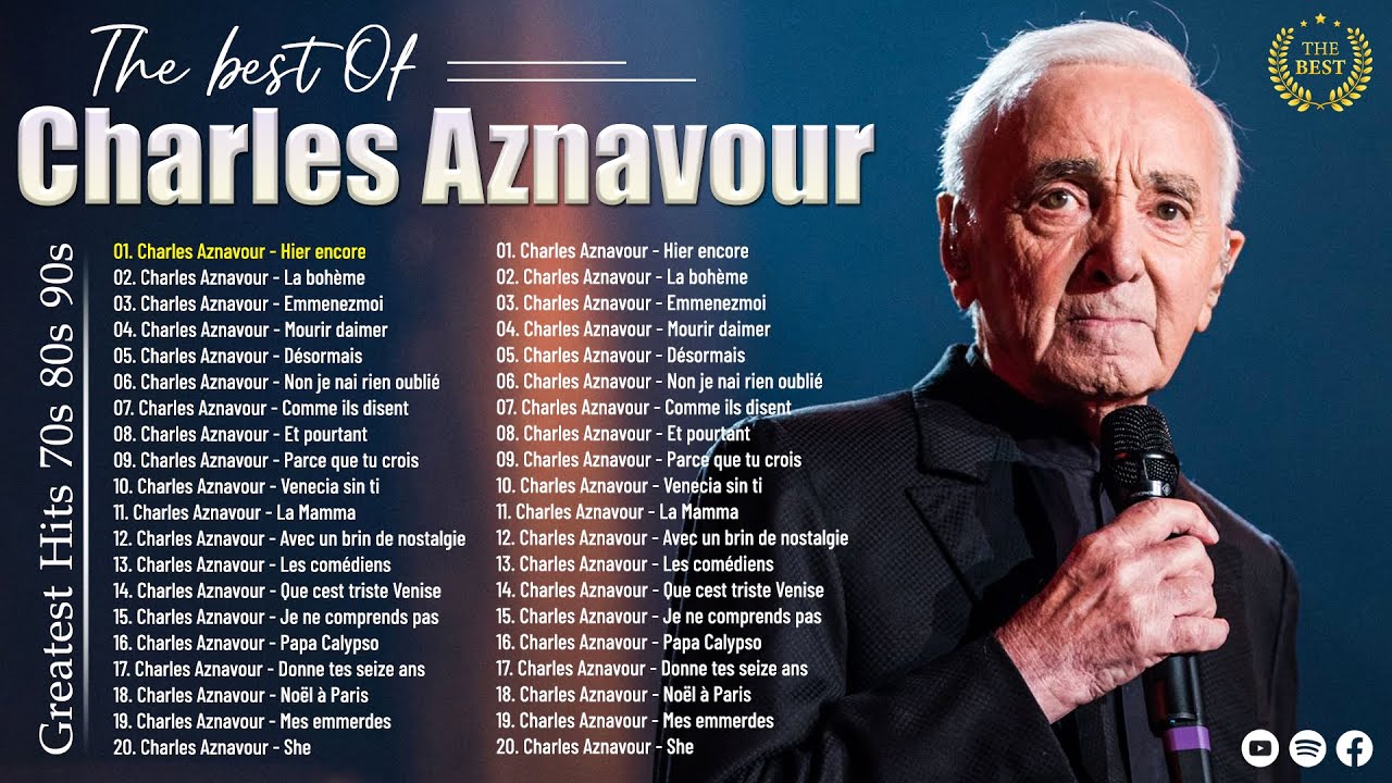 Charles Aznavour Greatest Hits - Best Songs Of Charles Aznavour🎵️Charles Aznavour Album Complet 2024