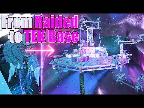 Building our TEK Base with Raided Items | ARK Small Tribes S.2 Ep.10