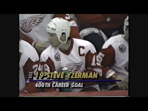 92/93 RS: Pit @ Det Highlights - 11/13/92 (Yzerman 400th Goal/Carson Hat Trick)