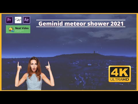 Geminid meteor shower 2021 - filmed by drone!! (DJI Mini 2)