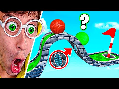 IMPOSIBLE ⛔ HOYO TROLL vs HERMANO 😂⛳! (100% secretos) - Golf it TEKENDO