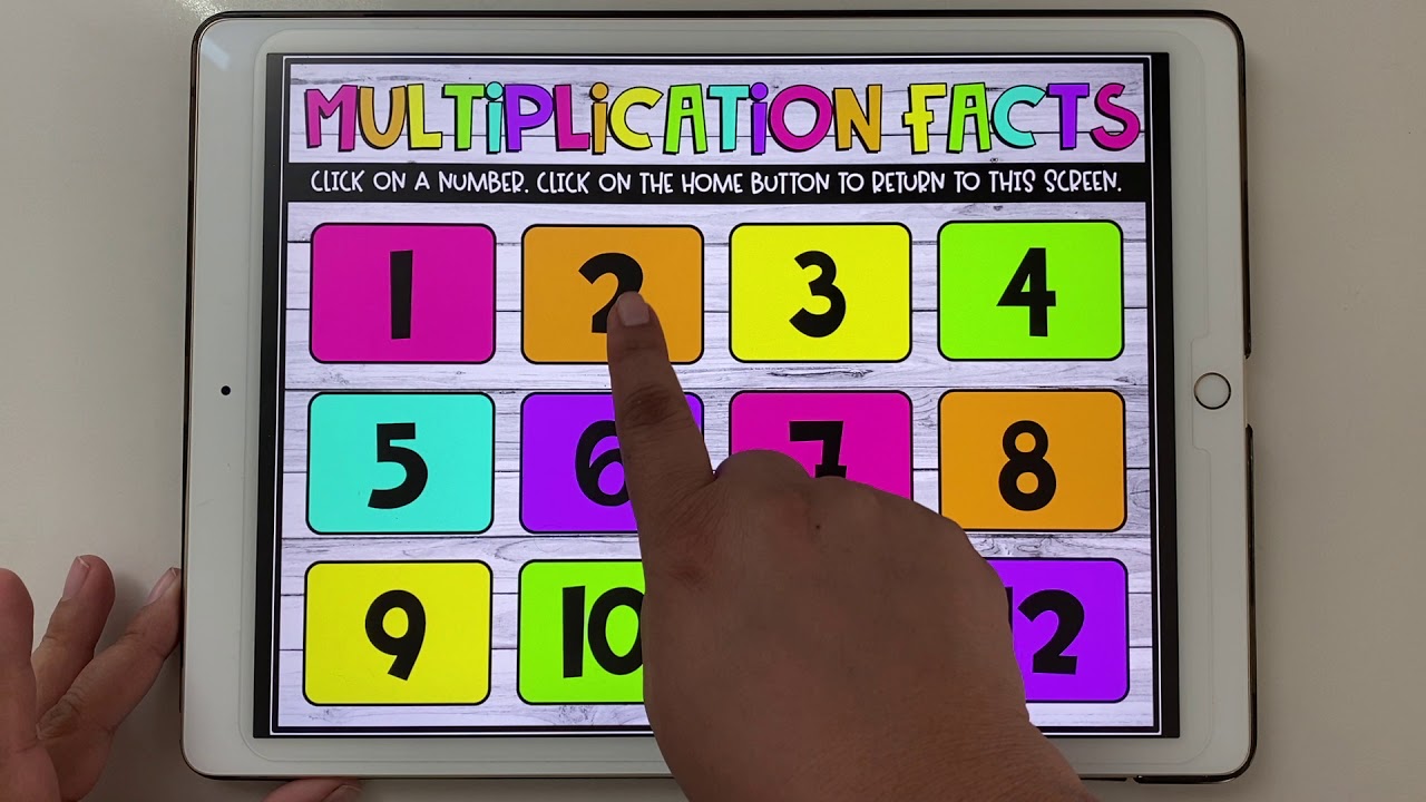 Digital Multiplication Facts Resource