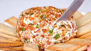 Easy Cheese Ball Recipe With Cream Cheese, Bacon & Green Onion (Low Carb, Gluten-Free)