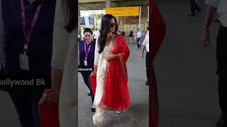 Katrina Kaif spotted at airport in white suit red dupatta ❤️🔥#shorts