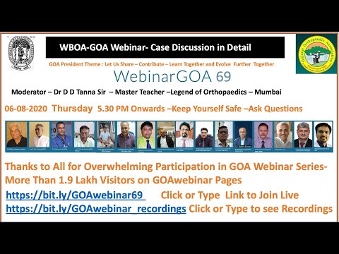  Webinar 69- West Bengal Orthopedic Association Case Based Discussions 1