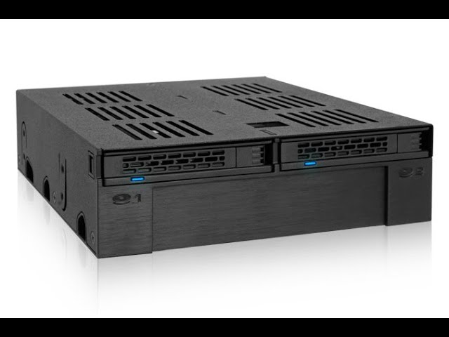 Vídeo relacionado con Icy Dock Rack móvil, Caja de Rack Intercambiable en Caliente para 2 HDD o 2.5" SAS/SATA SSD + Ranura de 3.5" para bahía de 5.25", instalación SSD sin Herramientas - ExpressCage MB322SP-B
