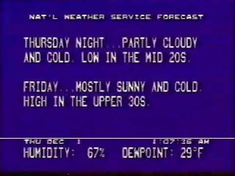 WeatherSTAR 3000, Trenton NJ, December 1, 1988