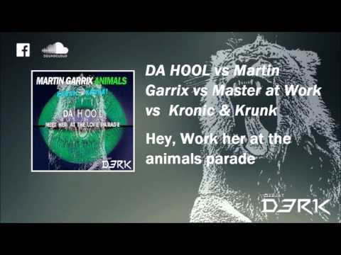 Meet her at the love parade vs Work vs Animals vs Hey ho ( Derick Mashup ) -Da Hool, Martin Garrix..