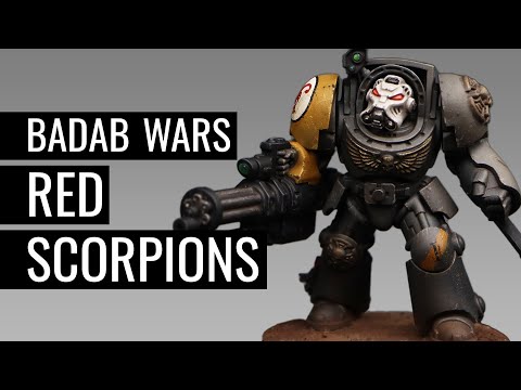 ARMY PAINTING Space Marines | RED SCORPIONS | BADAB WARS| WARHAMMER 40k |