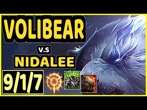 CUZZ (VOLIBEAR) vs NIDALEE - 9/1/7 KDA JUNGLE CHALLENGER GAMEPLAY - KR