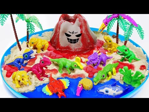 Dino Mecard Dinosaur Toys DIY Volcano Eruptiont | Jurassic World