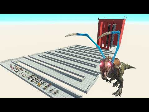 ESCAPE FROM ALIEN T-REX ZIGZAG PATH - ARBS - Animal Revolt Battle Simulator