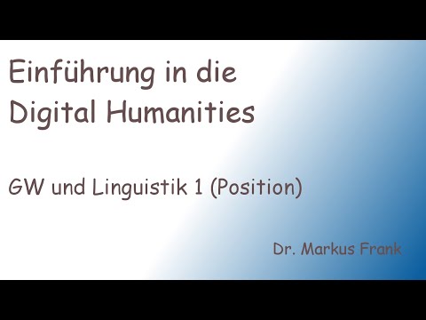 Einführung 2 1 GW und Linguistik