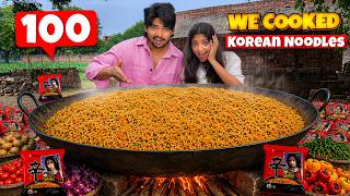 We Cooked 100 Korean Noodles 😱 