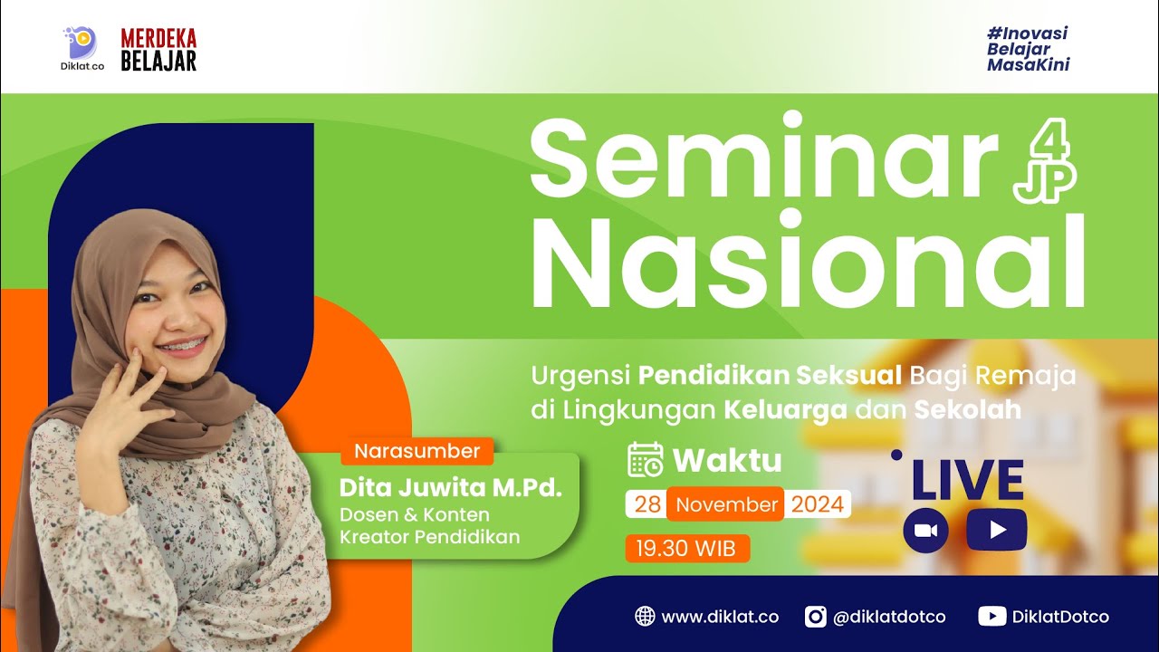 Seminar 4JP - Urgensi Pendidikan Seksual Bagi Remaja di Lingkungan Keluarga dan Sekolah