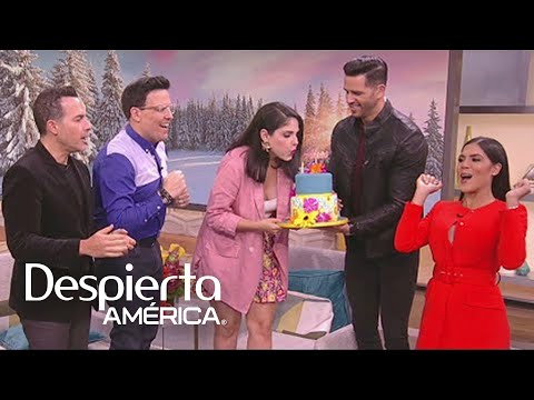 Astrid Rivera's beautiful message when she was surprised with her birthday cake