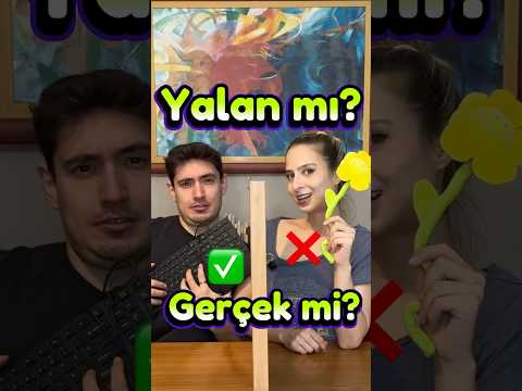 Yalan mı Gerçek mi? 😈 KLAVYE vs YAPAY ÇİÇEK | Tahmin Oyunu | Lara mı? Kaan mı? #shorts