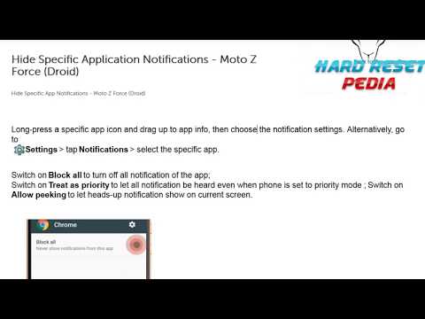 ☑️ Moto Z Force Hide Specific Apps Notifications
