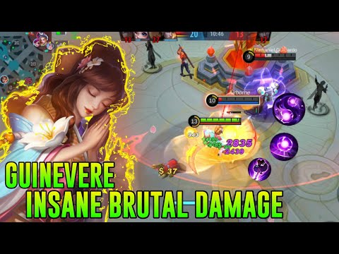 GUINEVERE INSANE BRUTAL DAMAGE! THAT POWERFUL COMBO | MOBILE LEGENDS GUINEVERE