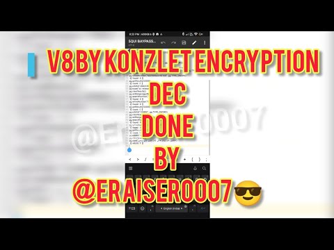 #V8 Konzlet ENCRYPTION REMOVING BLOCKERS WITH LASM || TUTORIAL 61 ||DEC BY @ERAISER0007 || @ERAISER