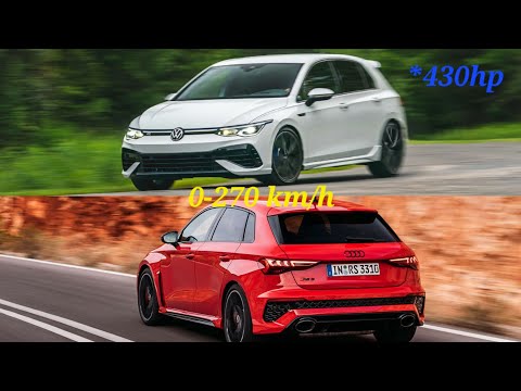 VW Golf R Mk8 (430HP) vs Audi RS3 Sportback 8Y - 0-270 km/h battle