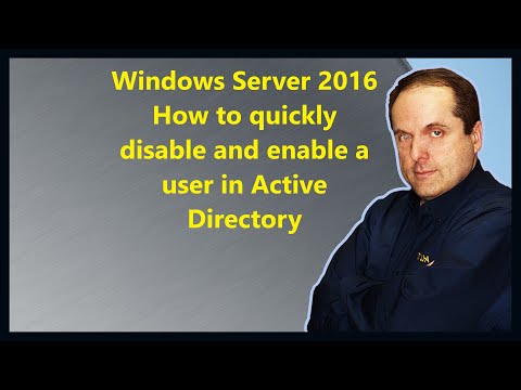 Windows Server 2016 How to quickly disable and enable a user in Active Directory
