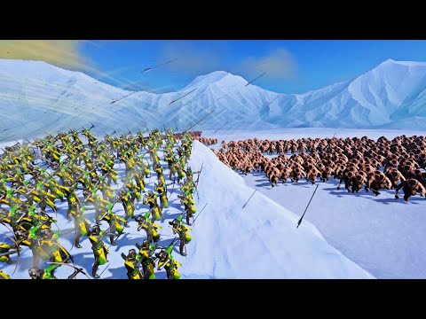 3,000 MONSTERS vs 20,000 ARCHER on the hill - Epic Fantasy Battle Simulator EFBS